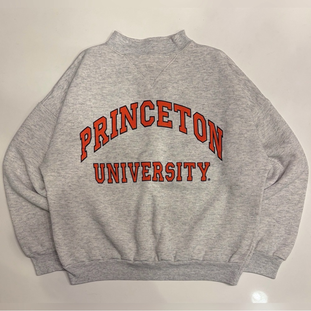 Vintage Princeton University Mock Neck Sweatshirt